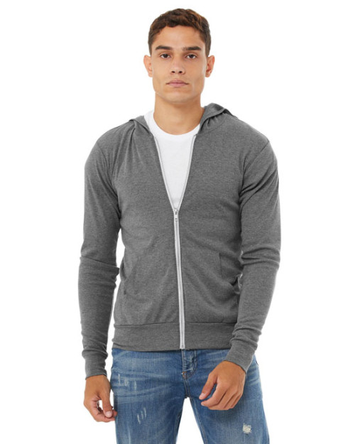 Unisex Triblend Full-Zip Lightweight Hoodie Unisex Triblend Full-Zip Lightweight Hoodie
